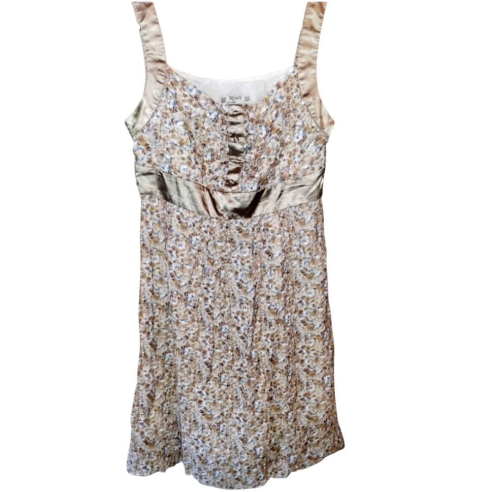 Romy sundress, super cute, empire waist, satin details, size Medium